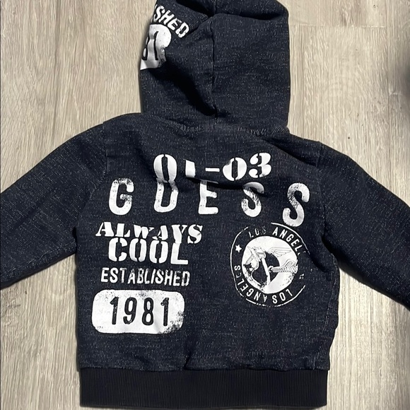 Guess Kids Navy and Gray Hoodie 2T - Picture 2 of 2